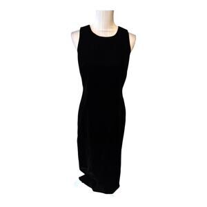 Maggy London Black Maxi Velvet Sheath Dress Size 6